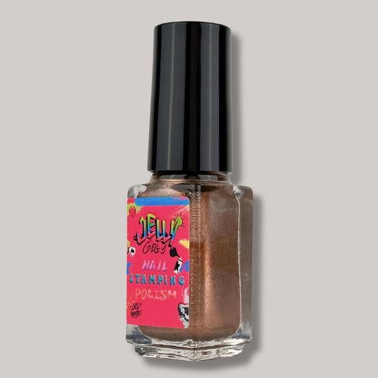 Nail Stamping Design Using Jelly Gelly Brown Polish
"Beautiful Nail Stamping Design Created with Jelly Gelly Brown Stamping Nail Polish"