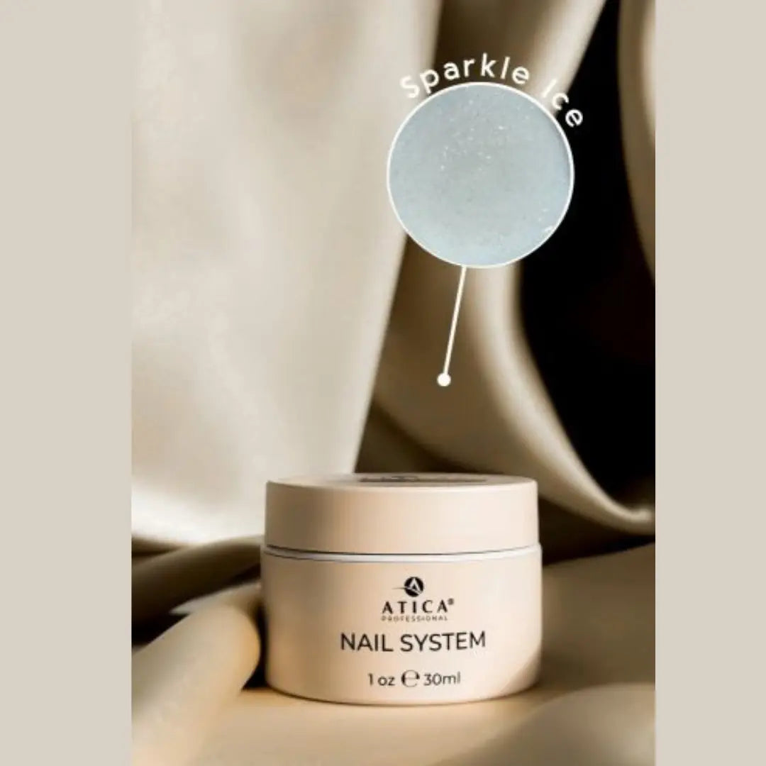 Atica Sculpting Gel 22 Sparkle Ice – Milky White Shimmer Builder Gel 30ml