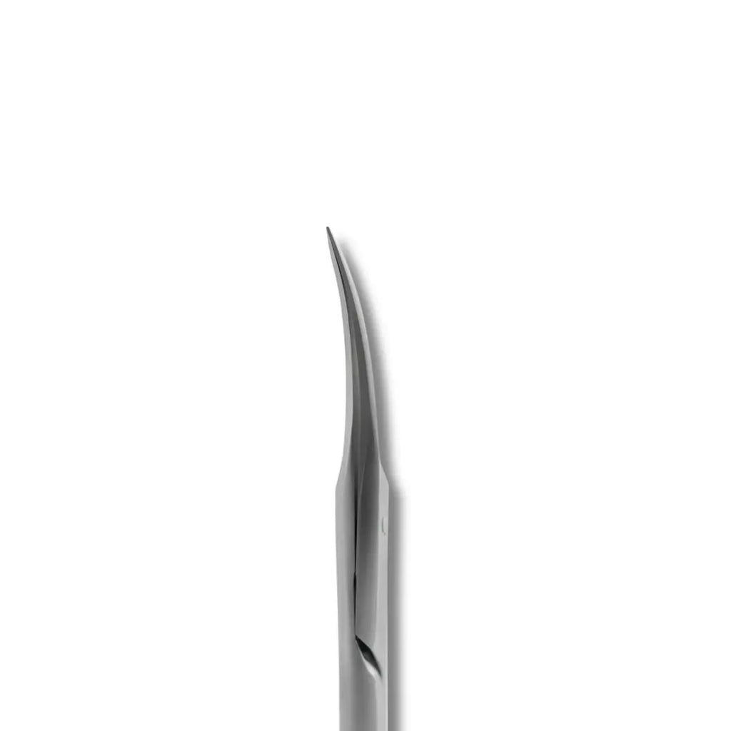 Matte scissor handles and silicone ring inserts closeup