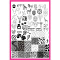 Jelly Gelly Nail Stamping Plate ST001 with versatile floral and geometric designs.