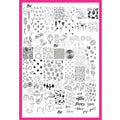 Jelly Gelly Nail Stamping Plate ST03 featuring floral, geometric, and abstract nail art patterns.