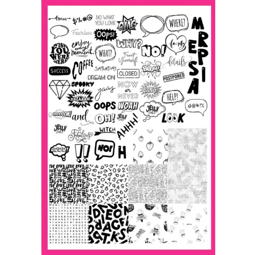 Jelly Gelly Nail Stamping Plate ST04 with intricate floral, geometric, and abstract designs for professional nail art.