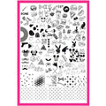 Jelly Gelly Nail Stamping Plate ST10 featuring floral, geometric, and abstract nail art designs.