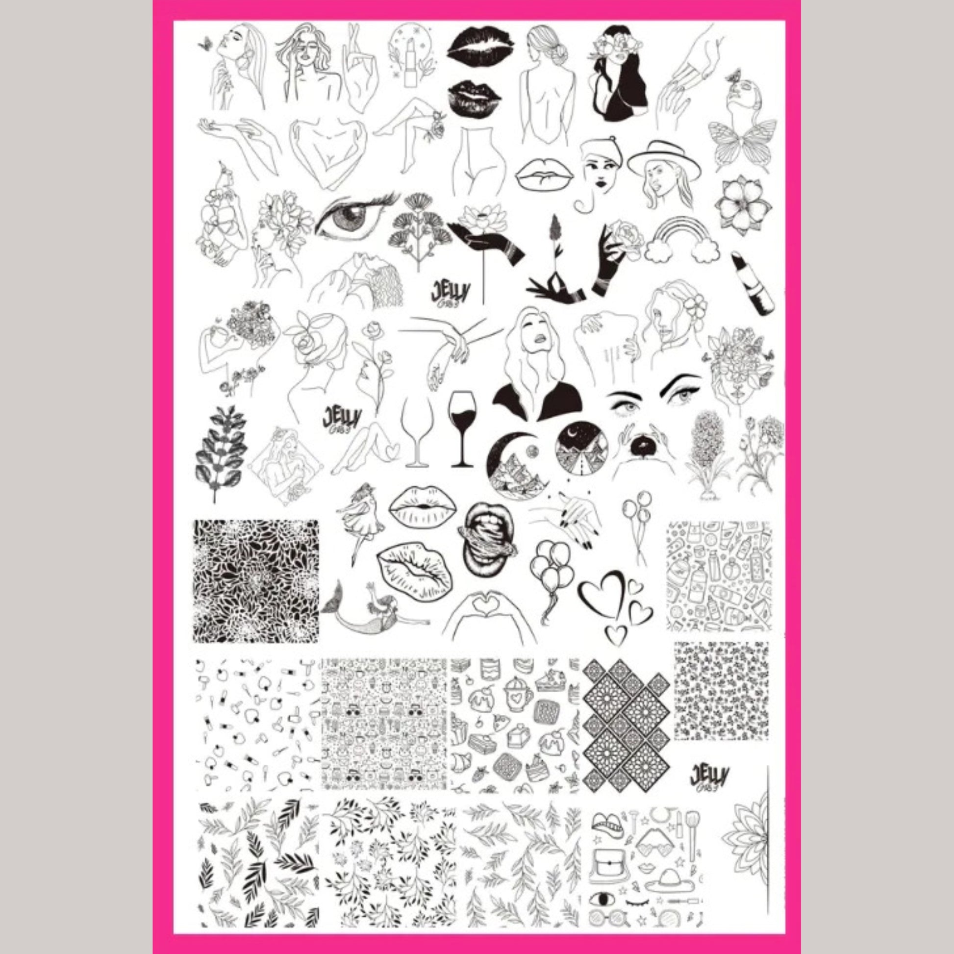 Nail Art Created Using Nail Stamping Plate ST09
"Beautiful Nail Art Designs Created with Nail Stamping Plate ST09 – A Variety of Intricate Patterns"
