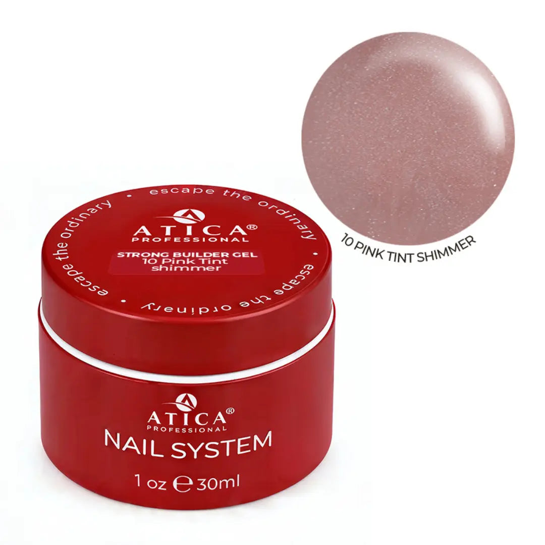 Strong Cover Gel - 10 Pink Tint Shimmer 30ml