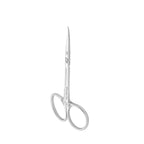 Staleks PRO Exclusive 21 Type 1 Professional Cuticle Scissors with Hook Magnolia showing engraved design
