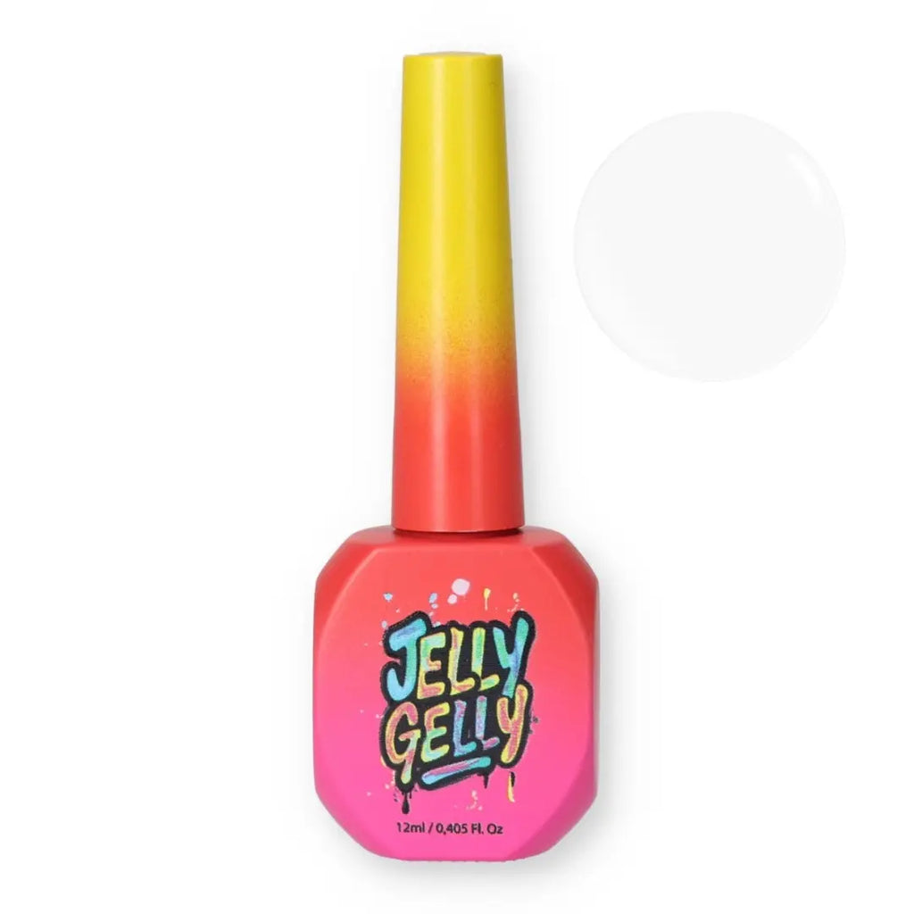 Jelly Gelly Top Coat – Milky 12ml bottle.