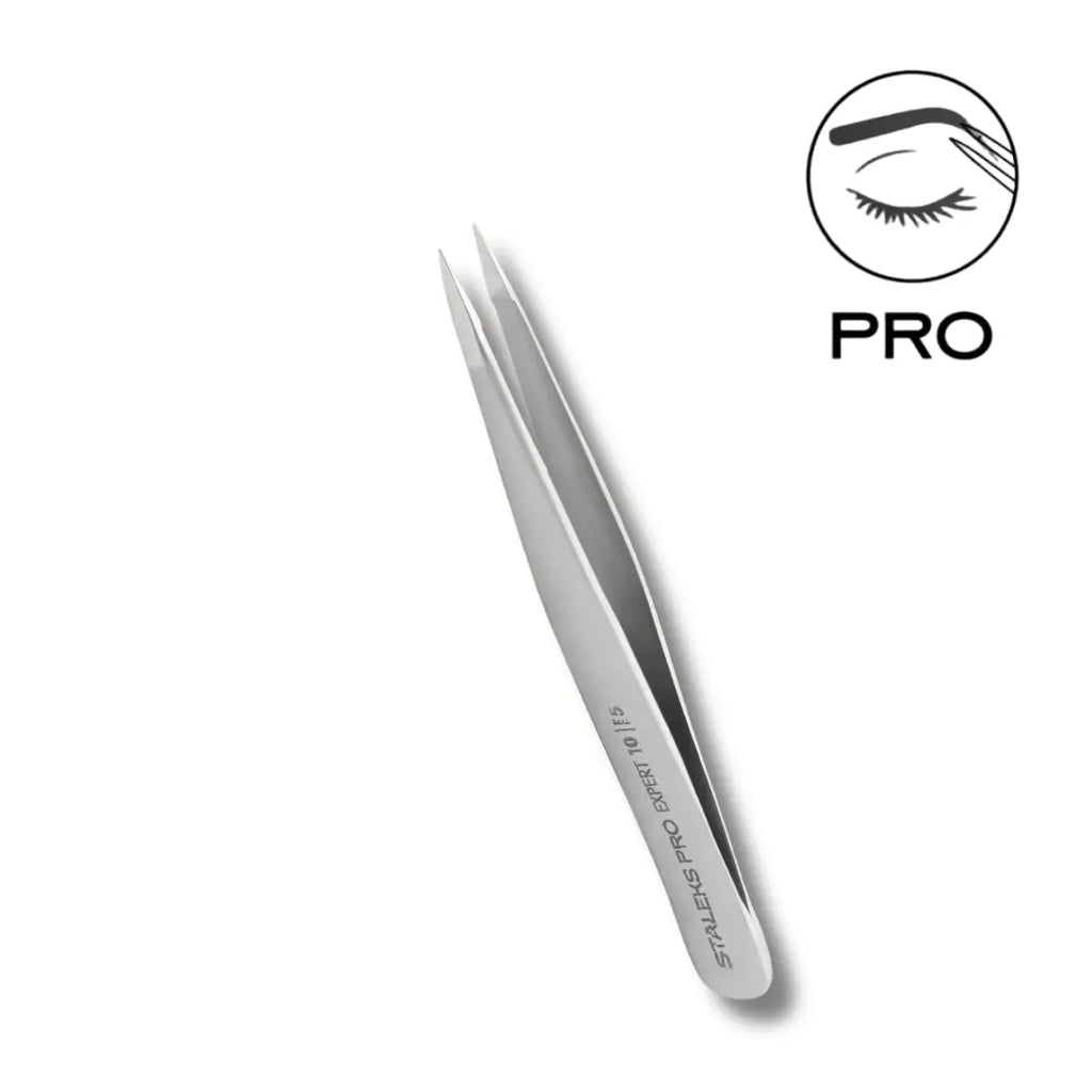 Staleks Pro Expert 10 Type 5 Eyebrow Tweezers with pointed edges
