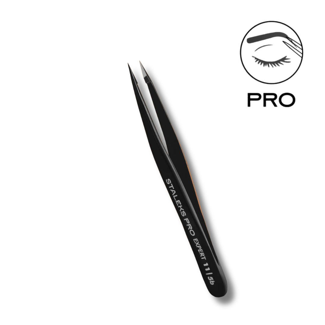 Staleks Pro Expert 11 Type 5 Eyebrow Tweezers with pointed edges