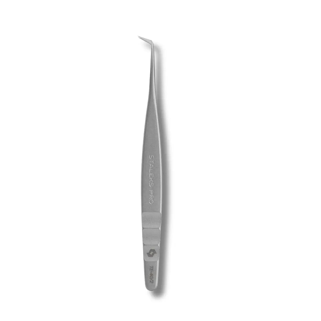 Staleks Pro Expert 40 Type 2 L-shaped Eyelash Tweezers 70 degrees