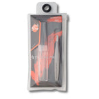Narrow beveled tweezer tip closeup on matte finish