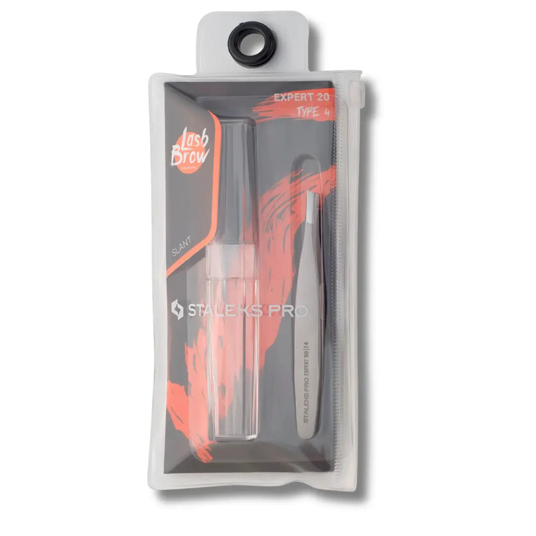 Narrow beveled tweezer tip closeup on matte finish