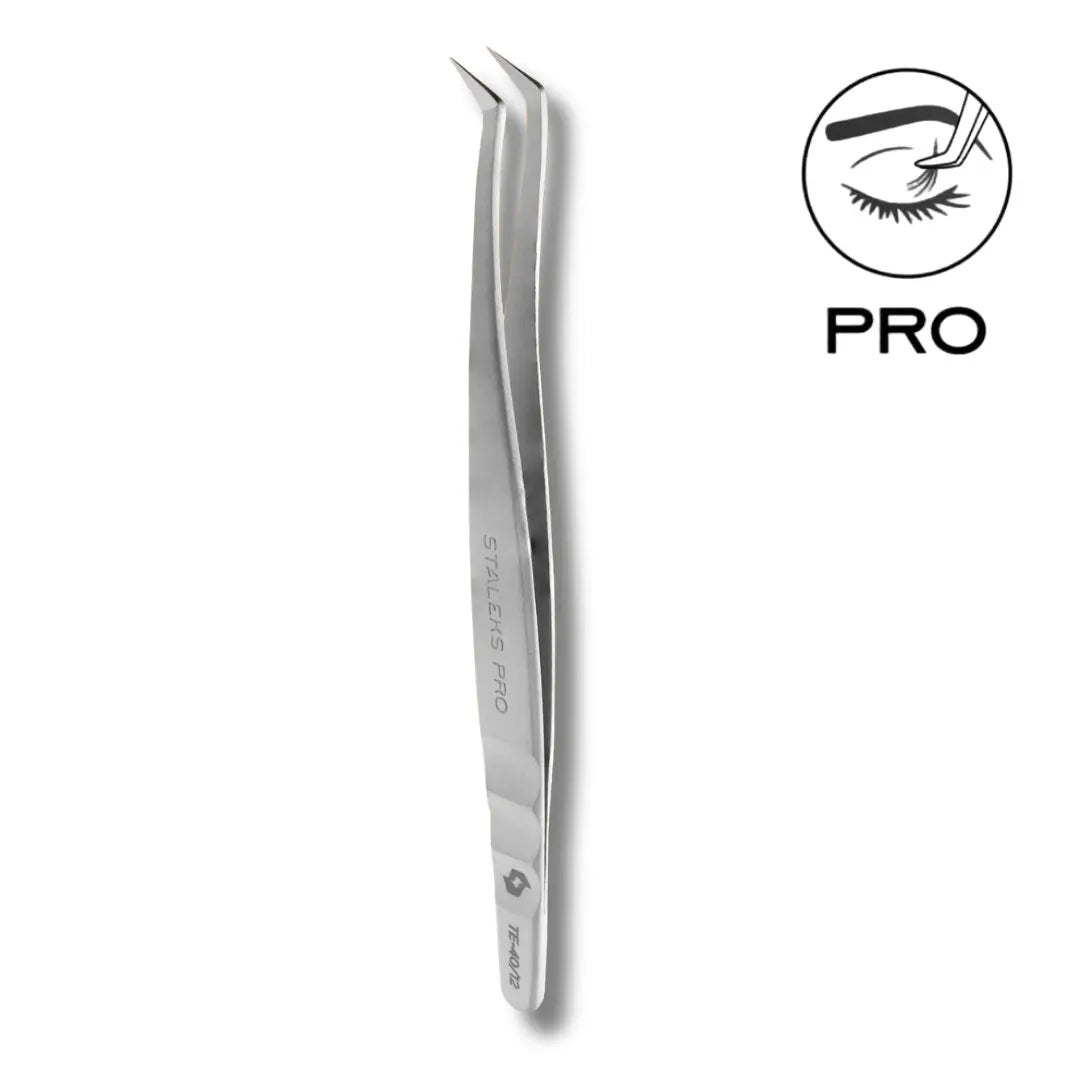 Staleks Pro Expert 40 Type 12 Volume Eyelash Tweezers L-shaped