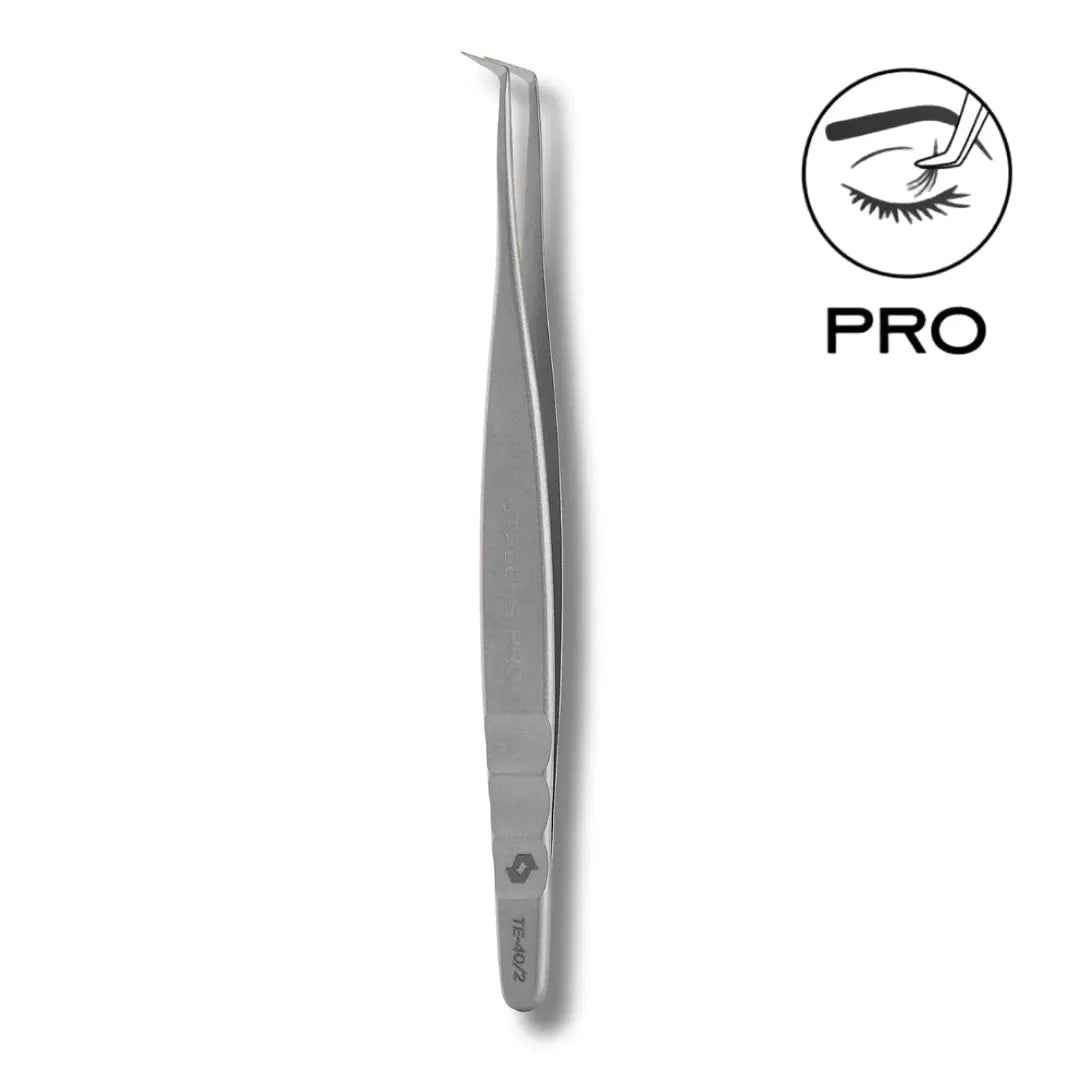 Staleks Pro Expert 40 Type 2 L-shaped Eyelash Tweezers 70 degrees