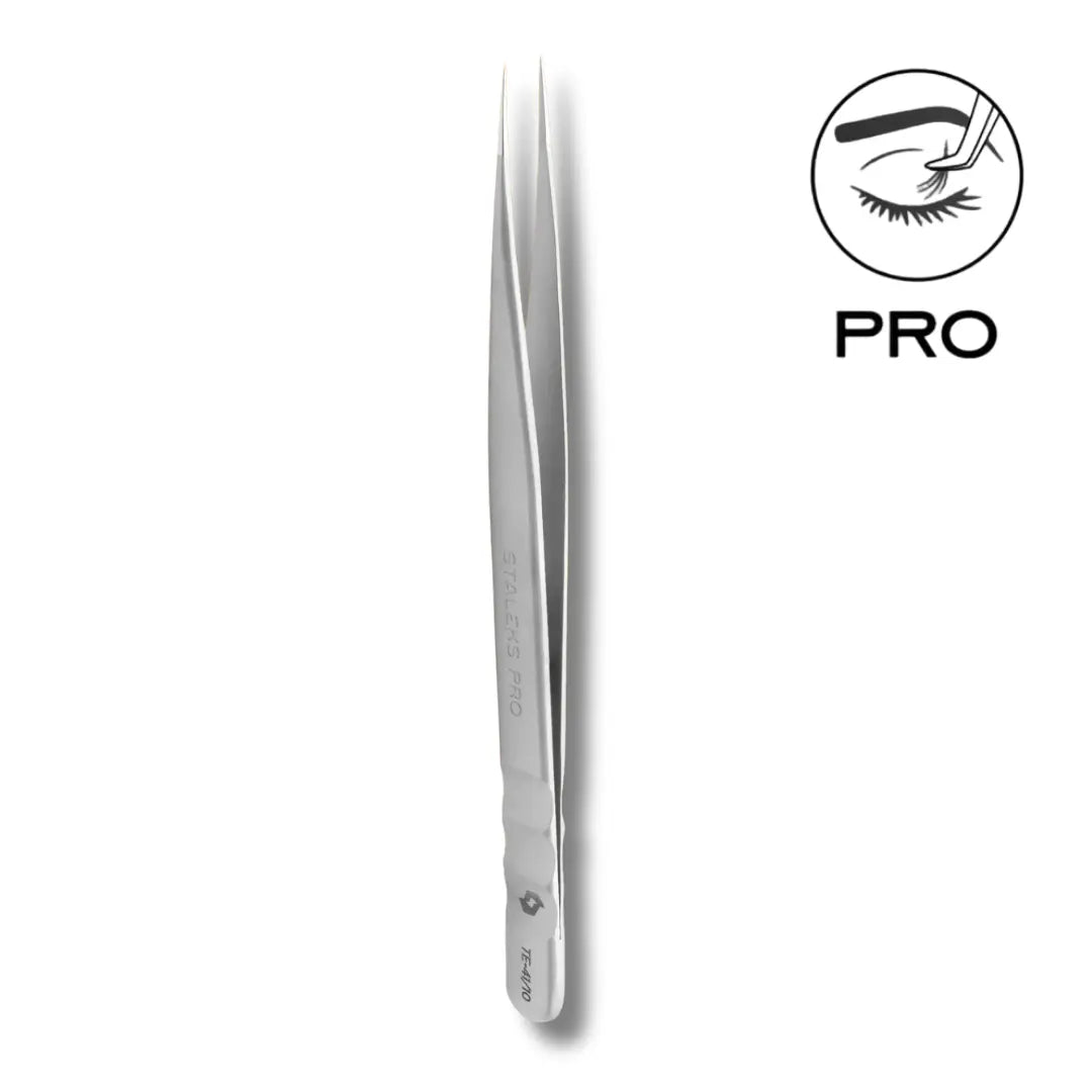 Staleks Pro Expert 41 Type 10 Straight Eyelash Tweezers for isolation