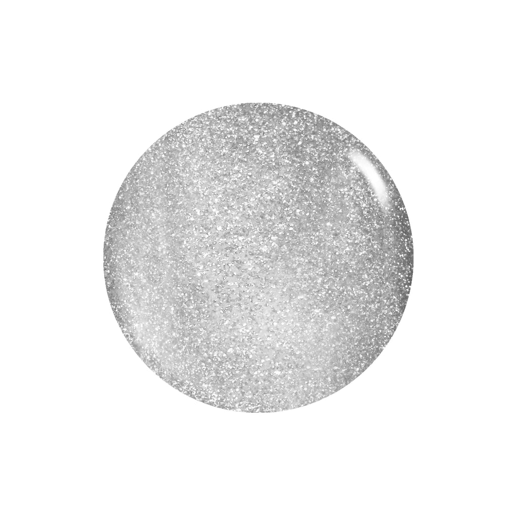 Jelly Gelly Gel Polish Silver Flash – shimmering silver gel polish with a glossy finish in an 8ml bottle.