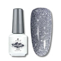 Atica TWILIGHT Gel Polish in Topaz – silver glitter gel polish bottle, 7.5ml