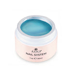 Atica eXel Builder Gel 02 Twinkle Moon 30ml jar, cool blue shimmer builder gel