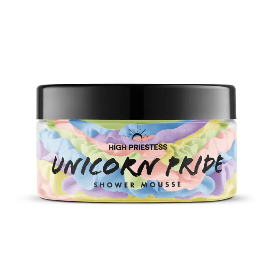 Unicorn Pride Shower Mousse – Fruity vegan shower mousse with sweet summer fruit scent, 200ml

