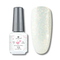 Atica Gel Polish Veil 7.5ml – sheer white gel with iridescent shimmer for bridal elegance.