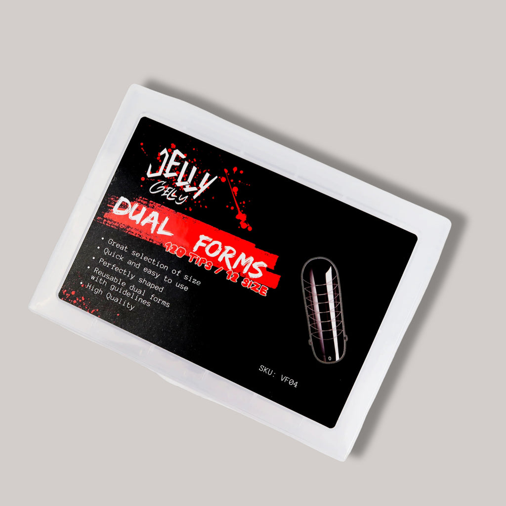 Jelly Gelly Straight-Curve L Nail Extension Dual Forms.
