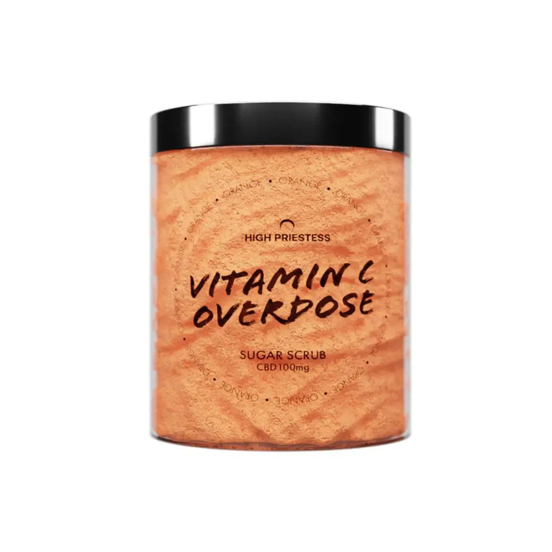 Vitamin C Overdose Sugar Scrub – 300ml vegan citrus exfoliator with orange scent.