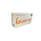 Box of Bara nitrile medical exam gloves on a white background