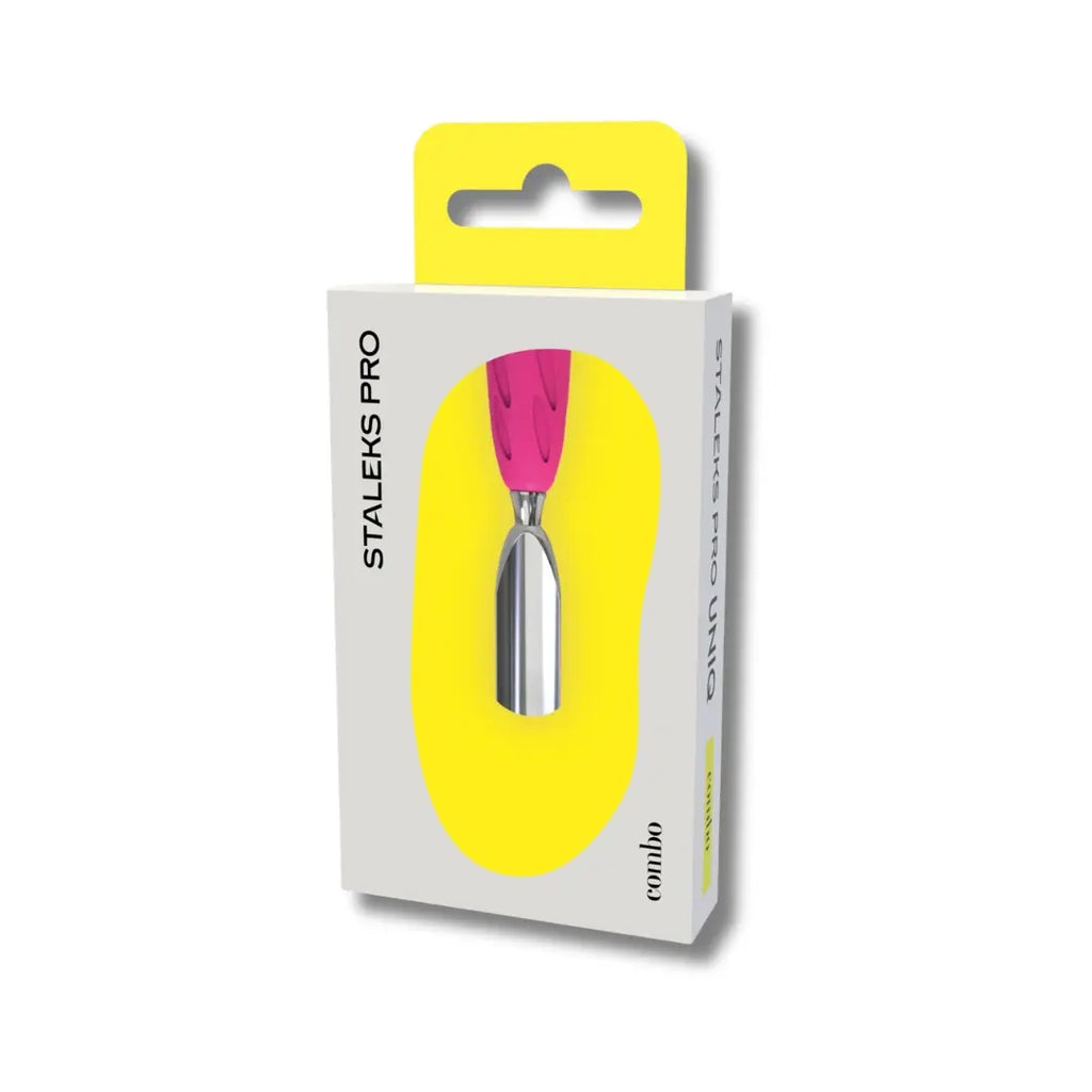 Rounded narrow pusher tip closeup for cuticle lifting