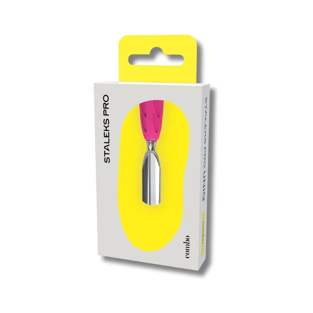 Rounded narrow pusher tip closeup for cuticle lifting