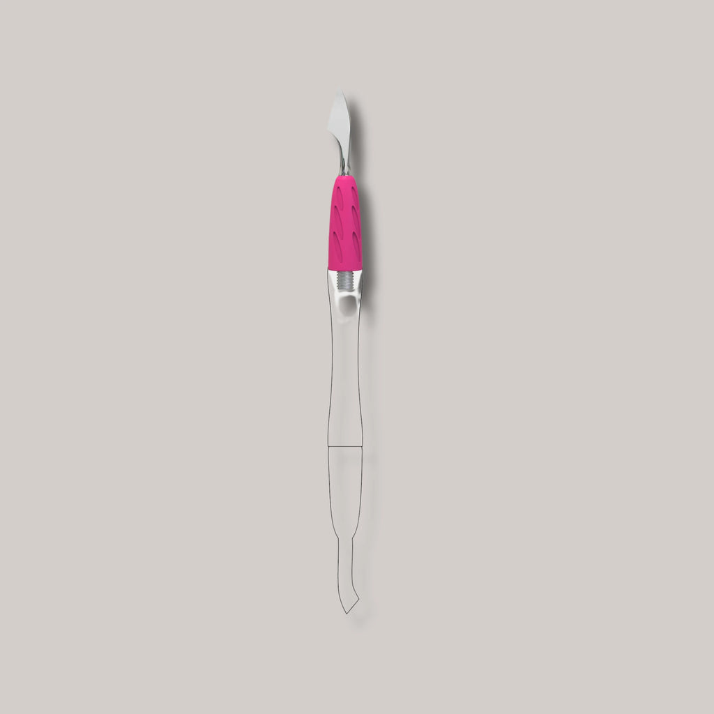  Combo UNIQ 13 Cleaner – professional nail cleaner for pterygium and lateral nail folds with stainless steel and hypoallergenic grip.